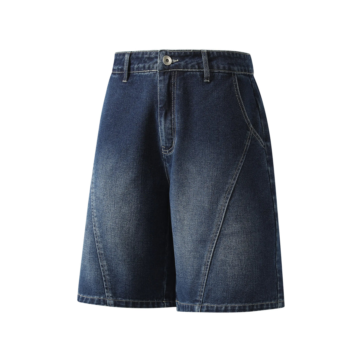 Men's 3-Pack Washed Denim Bermuda Shorts Outfits Set - Loose-Fit, Breezy Cut, Knee-Length, Breathable, Machine Wash, Sporty Casual for Outdoor, Everyday Wear