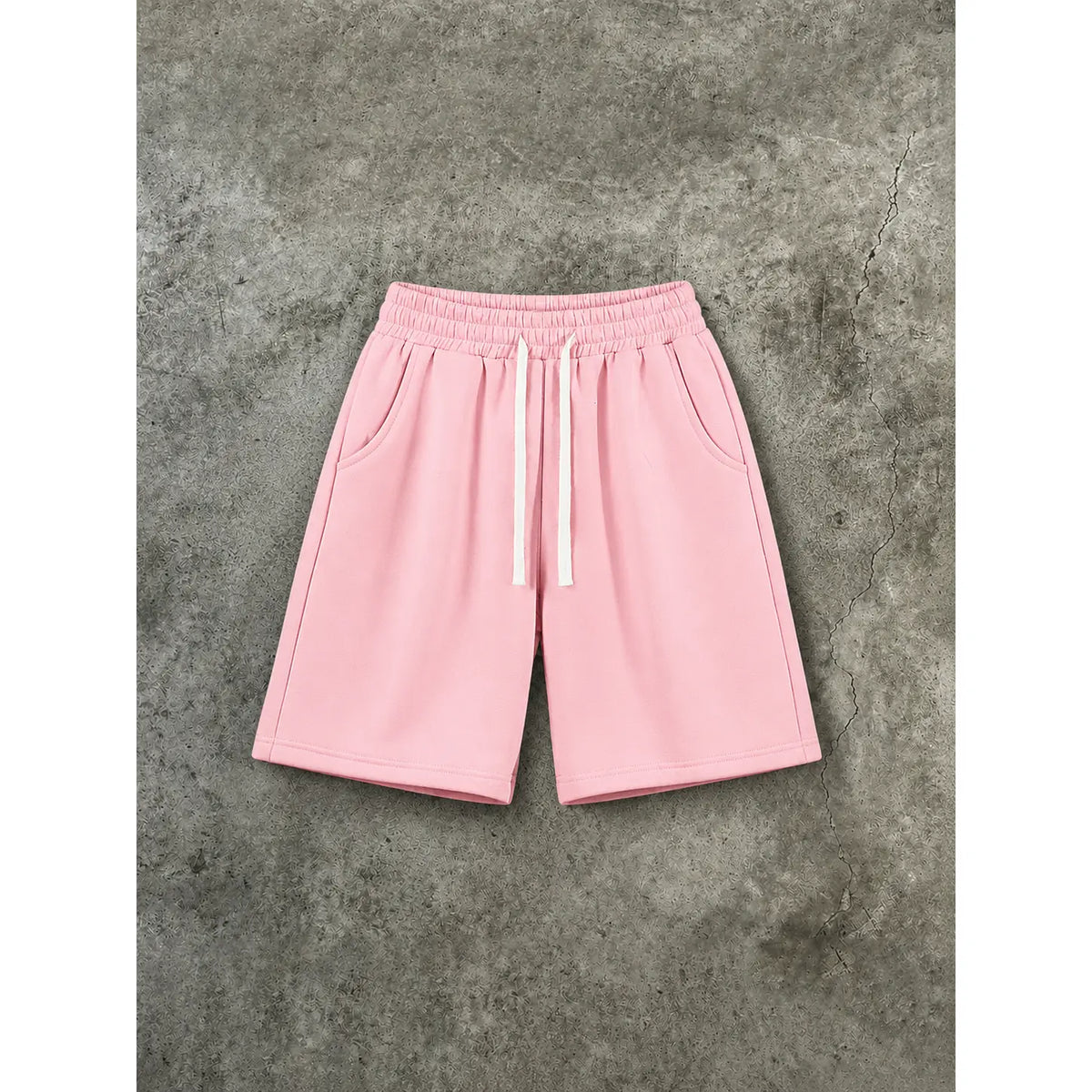 Men's Cotton Blend Casual Relaxed Fit Above-the-Knee Shorts - Drawstring Waistband, Adjustable Bottom, Baggy Draped Cut, Athleisure Menswear Bottoms for Workouts, Lounging