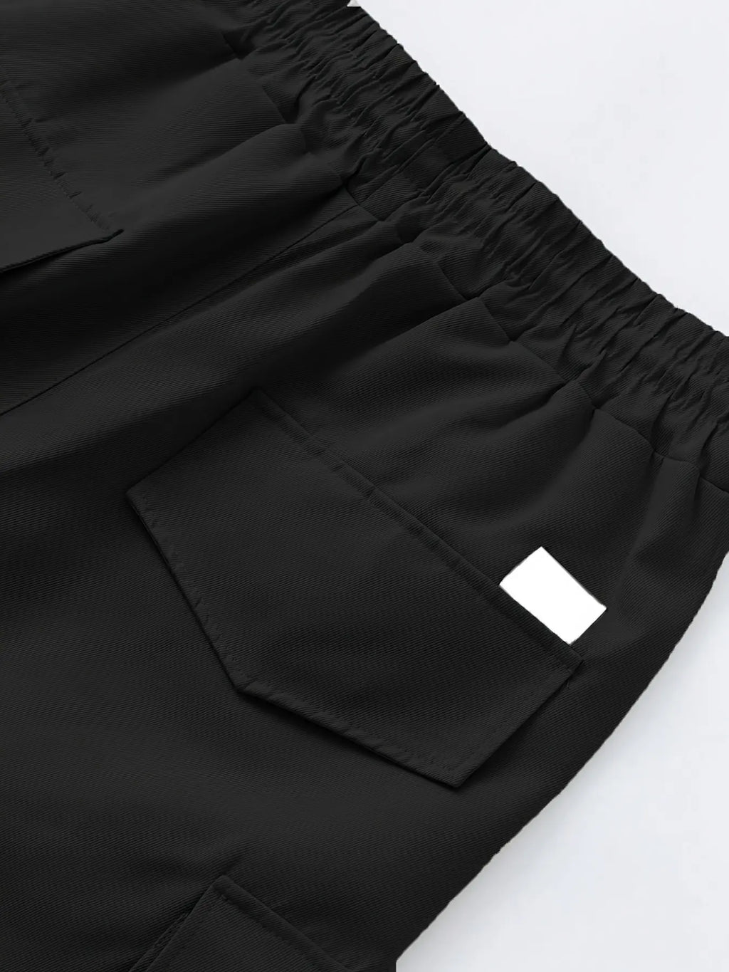 Large Size Men's Fashion Cargo Style Shorts, Plain Polyester Material, Multiple Pockets Design, Non-Elastic, Summer Daily Wear, Casual Streetwear Outdoor Shorts, Menswear