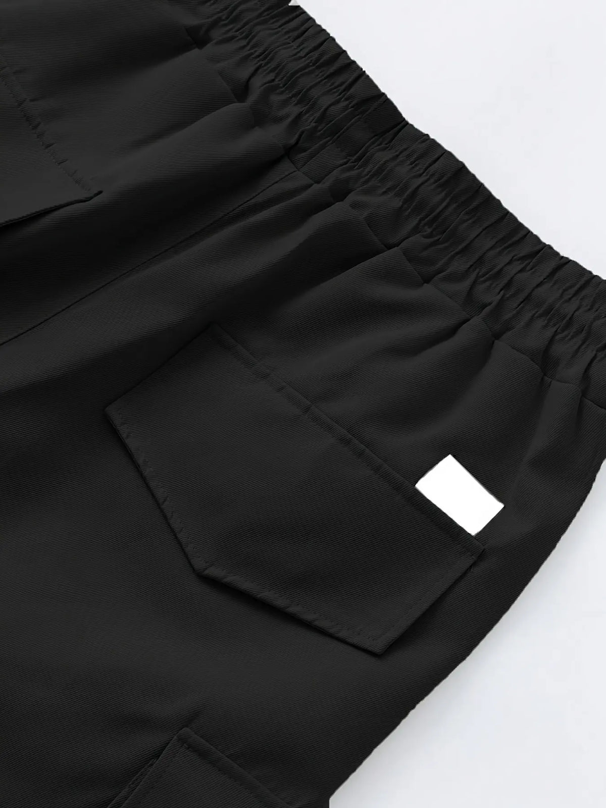 Large Size Men's Fashion Cargo Style Shorts, Plain Polyester Material, Multiple Pockets Design, Non-Elastic, Summer Daily Wear, Casual Streetwear Outdoor Shorts, Menswear