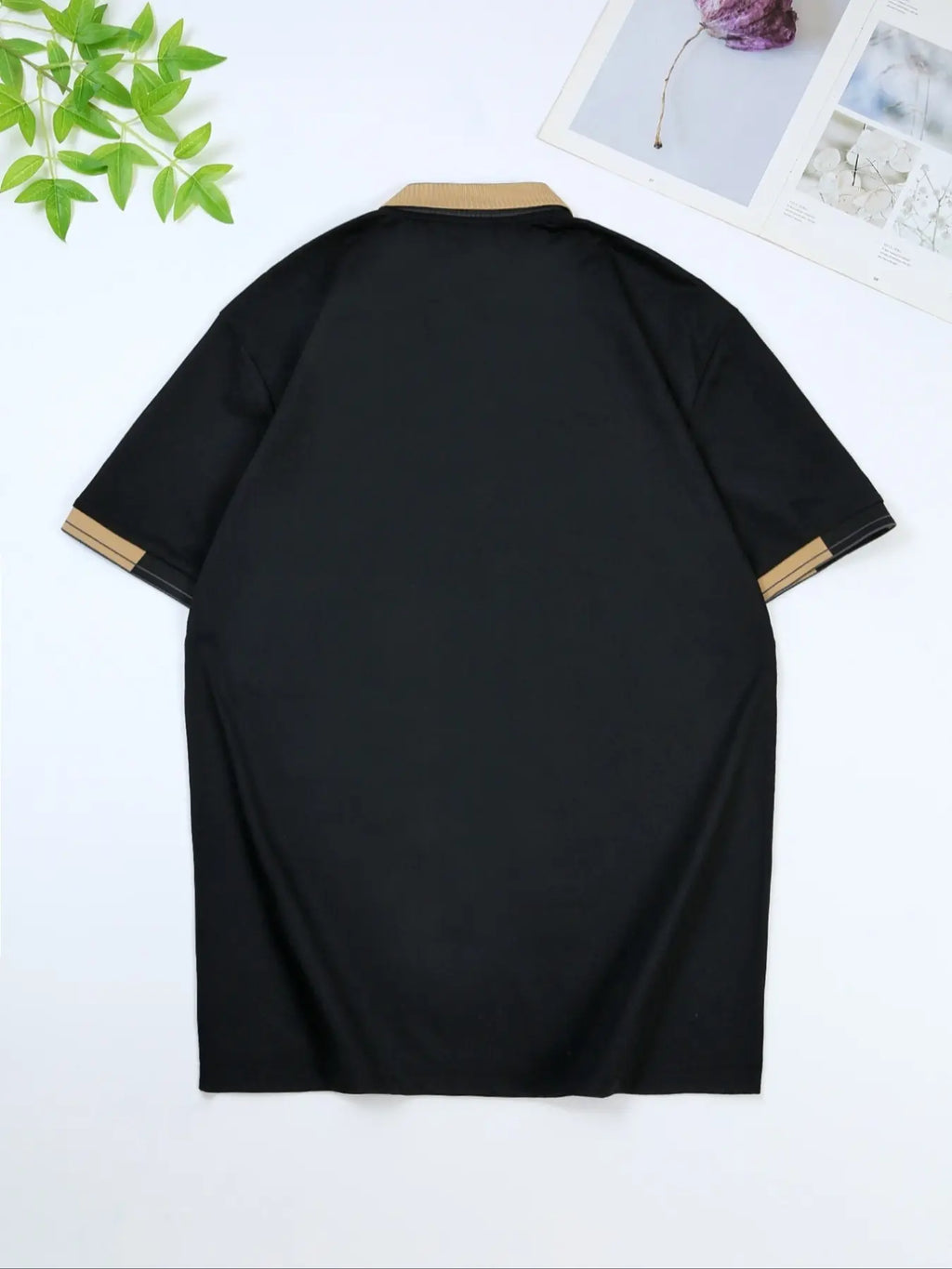 Men's Skull Rabbit Print Collared Polo Shirt, Elastic Casual Breathable Four Seasons Wear, Comfortable Durable High‑End Polo Top, Casual Polo Shirts