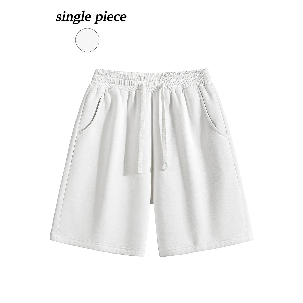 URMCZ Men's Retro Cotton Blend Casual Shorts - Breathable, High-Stretch Drawstring Waistband, Relaxed Straight-Leg, Moisture-Wicking, Plain, Aesthetic, Sporty Chic Unisex Bottoms for Summer Lounging, Workouts