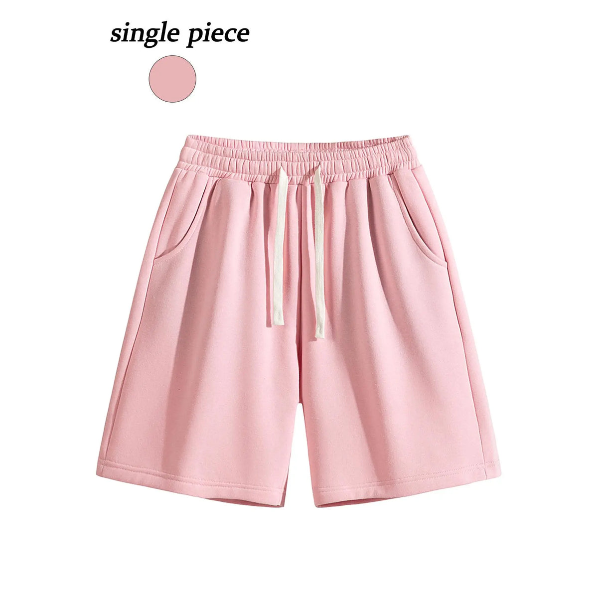 URMCZ Men's Retro Cotton Blend Casual Shorts - Breathable, High-Stretch Drawstring Waistband, Relaxed Straight-Leg, Moisture-Wicking, Plain, Aesthetic, Sporty Chic Unisex Bottoms for Summer Lounging, Workouts