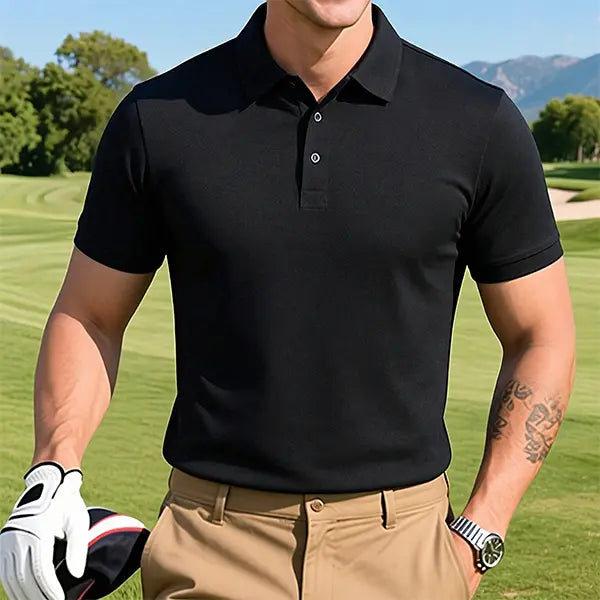 Men's 4-Pack Multicolor Polo Shirts | Polyester Fabric, Short Sleeve, Slim Fit | Casual & Business Wear,clothes for back to school,first day of school outfits
