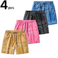 Men's Casual Paisley Pattern Polyester Shorts - Adjustable Drawstring Waist, Outfits Inspo Drip Clothing, XL Men’s Clothes for Daily & Leisure Occasions