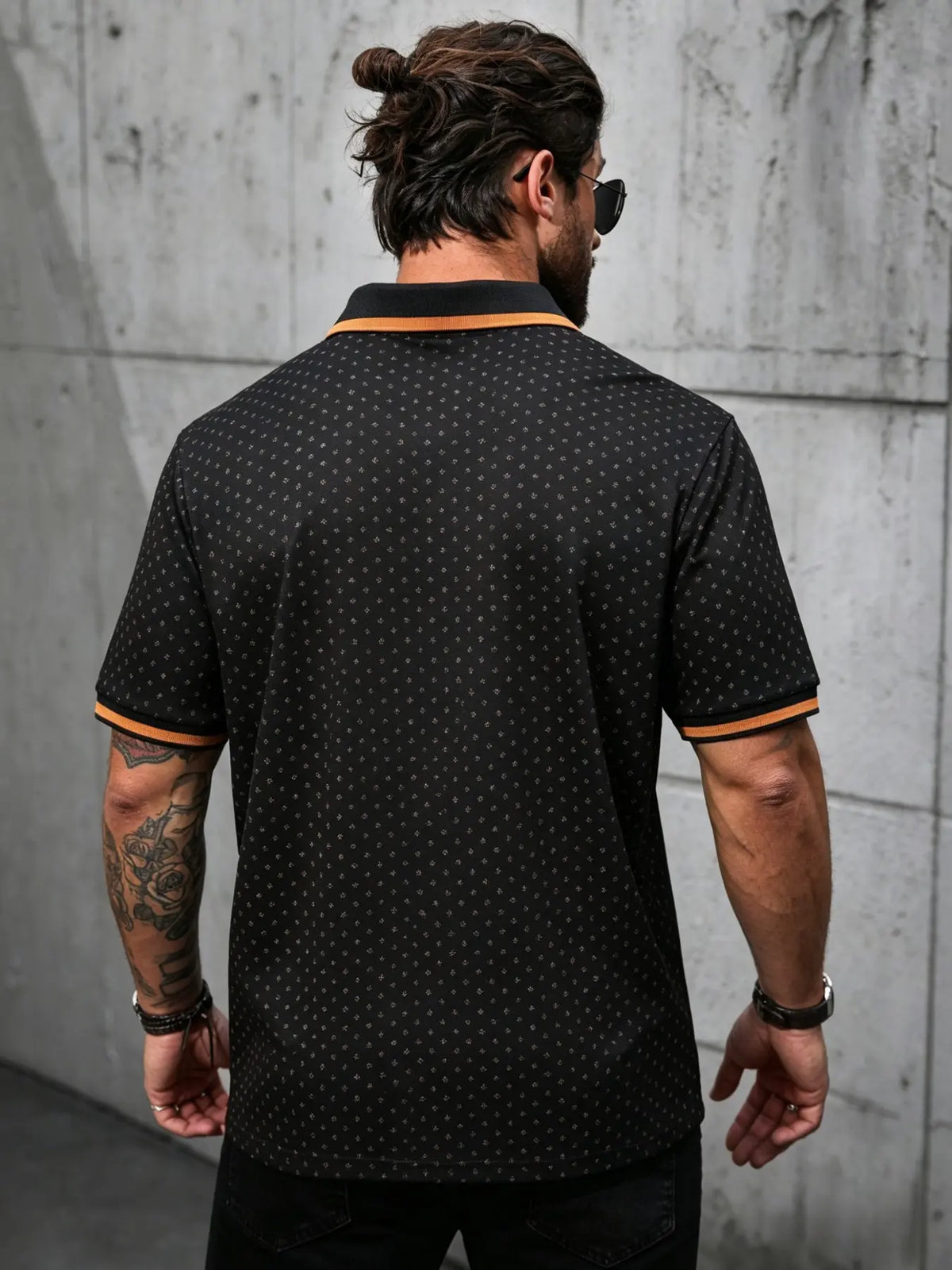 Men's 2XL-6XL Plus Size Dot Print Polo Shirt, Casual Street Style, Breathable Summer Golf Top, Elegant Short Sleeve Apparel, Collared Polo Shirt, Printed Polo Shirt, Breathable Polo Shirts