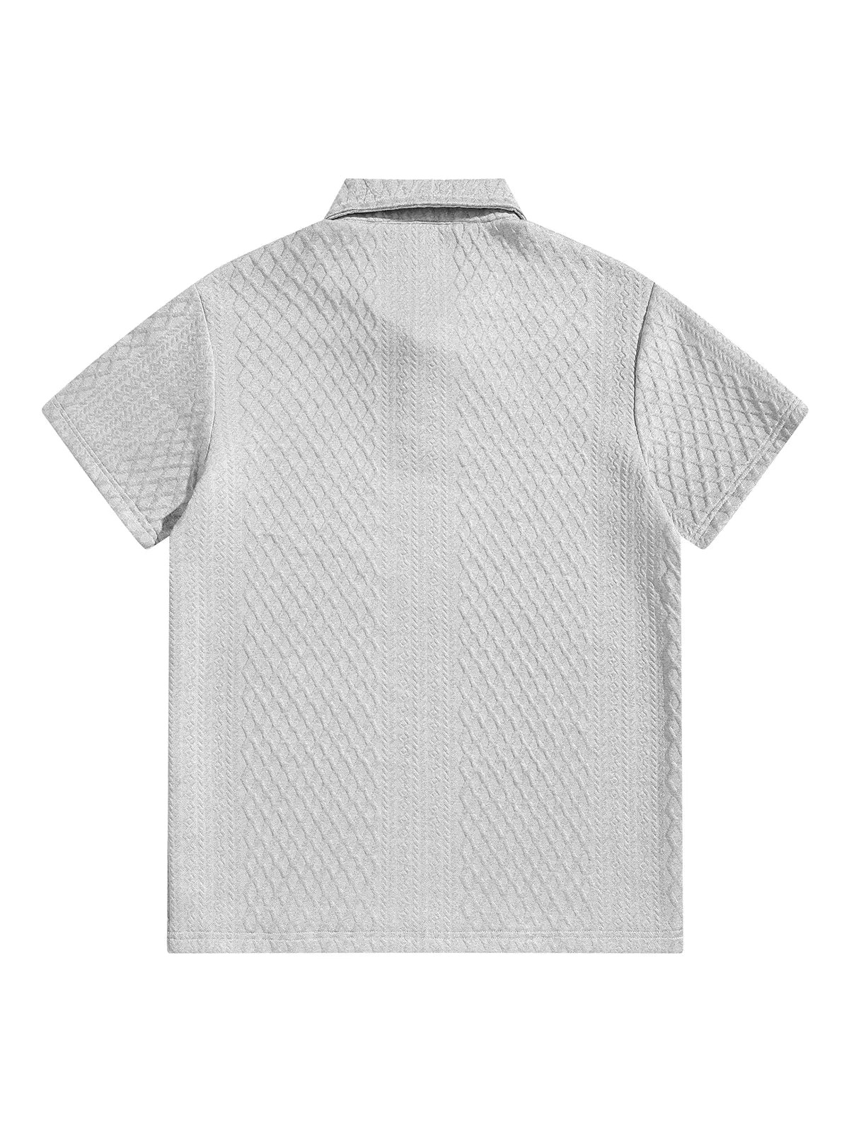 2-pack men’s short-sleeve polo shirts, men’s summer short-sleeve shirts. Men’s diamond jacquard bubble polo shirt, loose fit, no-fit style, solid color turn-down collar short sleeves, skin-friendly, breathable, comfortable, versatile. Suitable for everyda