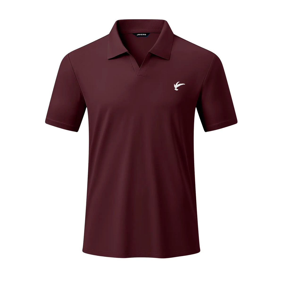 JMIERR Mens Casual Polo Shirt Summer Buttonless Short Sleeve Moisture Wicking Quick Dry Henley Golf Shirts