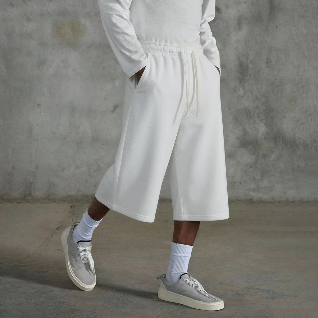 3-pack Men’s casual seven-eighths shorts, summer street style; men’s straight-leg athletic pants; soft, comfortable jogging pants with pockets—suitable for everyday life, work, travel, running, leisure, and outdoor activities.