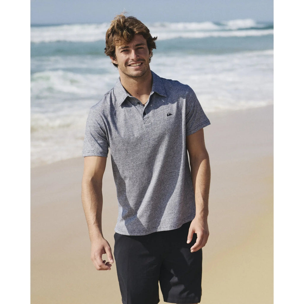 Quiksilver | Sunset Cruise Polo Shirt | Men's 100% Cotton Embroidered Logo Breathable | Sun Protection & Everyday Wear Boxy Polo Casual