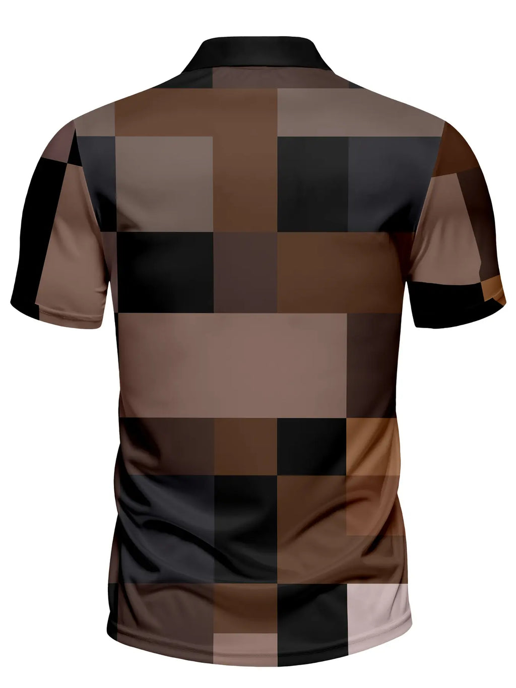 Men's Printed Color Blocked Casual Menswear Short Sleeved Buttoned Polo Shirt Collared Polo Shirts Summer Polos