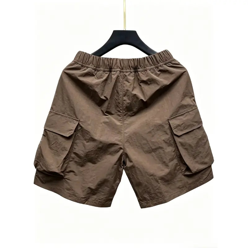 Outdoor Work Shorts For Men, Loose Casual Five-Point Pants, Quick-Drying, With Pockets, Zipper, Breathable Mid-Length Pants
