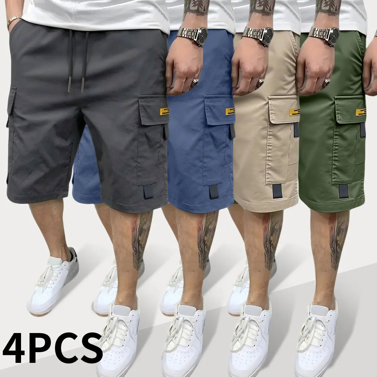 Men's Chic Lightweight Breathable Cargo Shorts - Large-Pocket Utility Bottoms, Ideal for Outdoor & Daily Wear, Father's Day Gifts, Size M