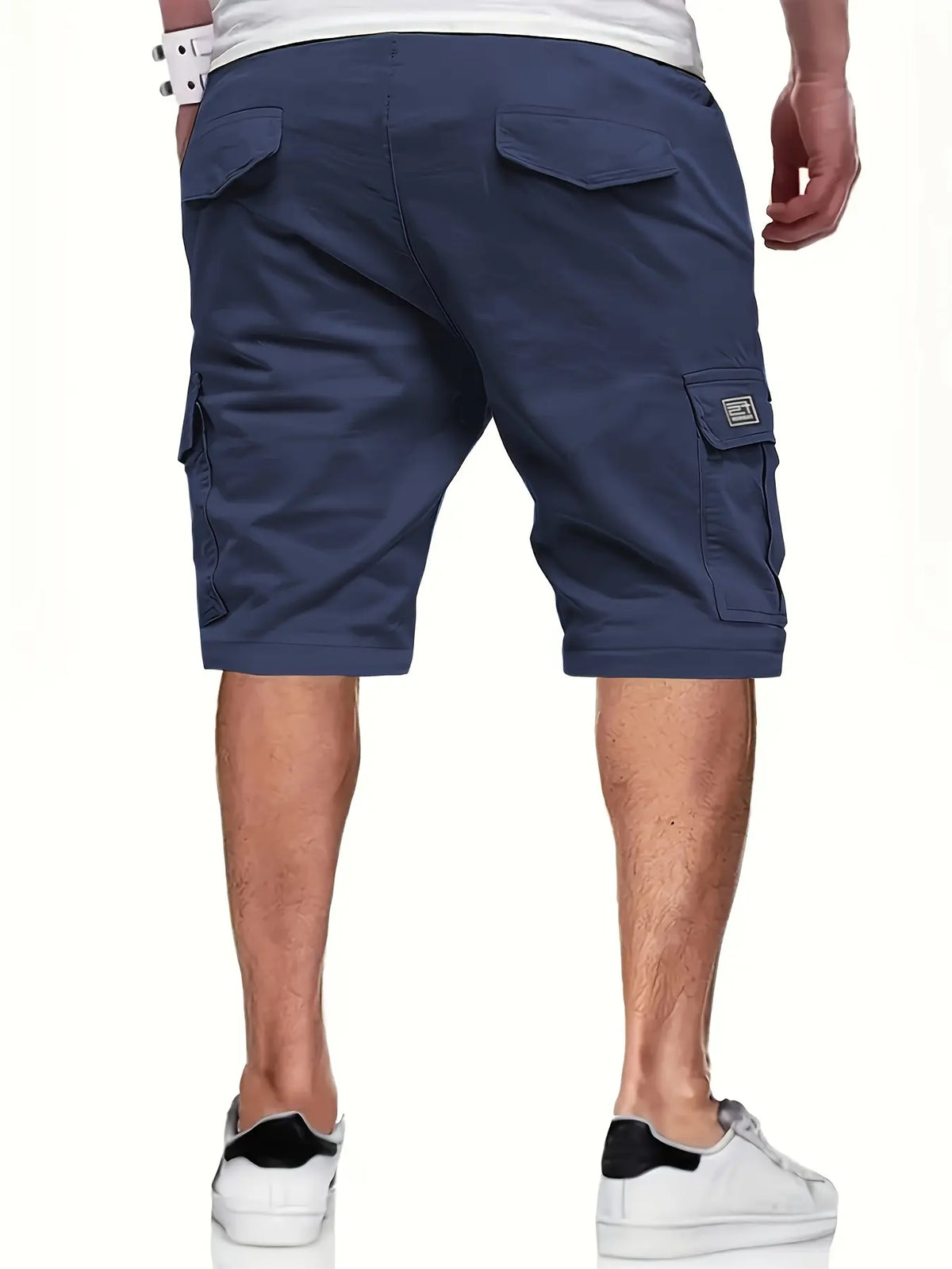 Men’s Lightweight Summer Cargo Shorts - Casual Sport Menswear with 4 Pockets, Back Flap Pocket, Baggy Loose Fit, Wrinkle-Free Durable Fabric; Note: Runs Small, Choose 1 Size Up