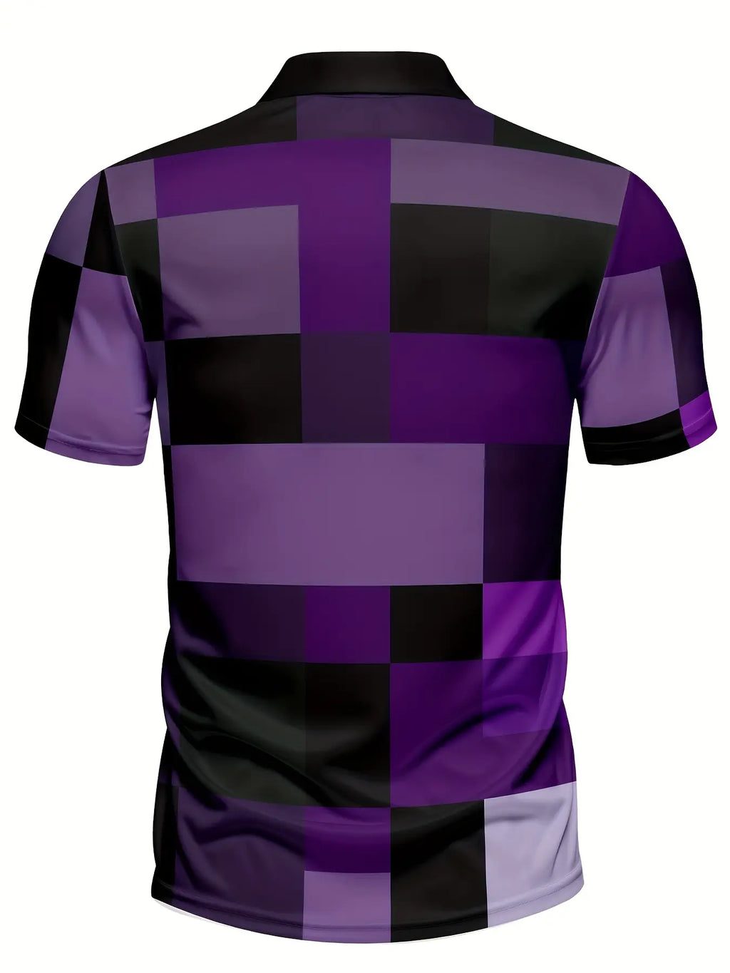 Men's Printed Color Blocked Casual Menswear Short Sleeved Buttoned Polo Shirt Collared Polo Shirts Summer Polos