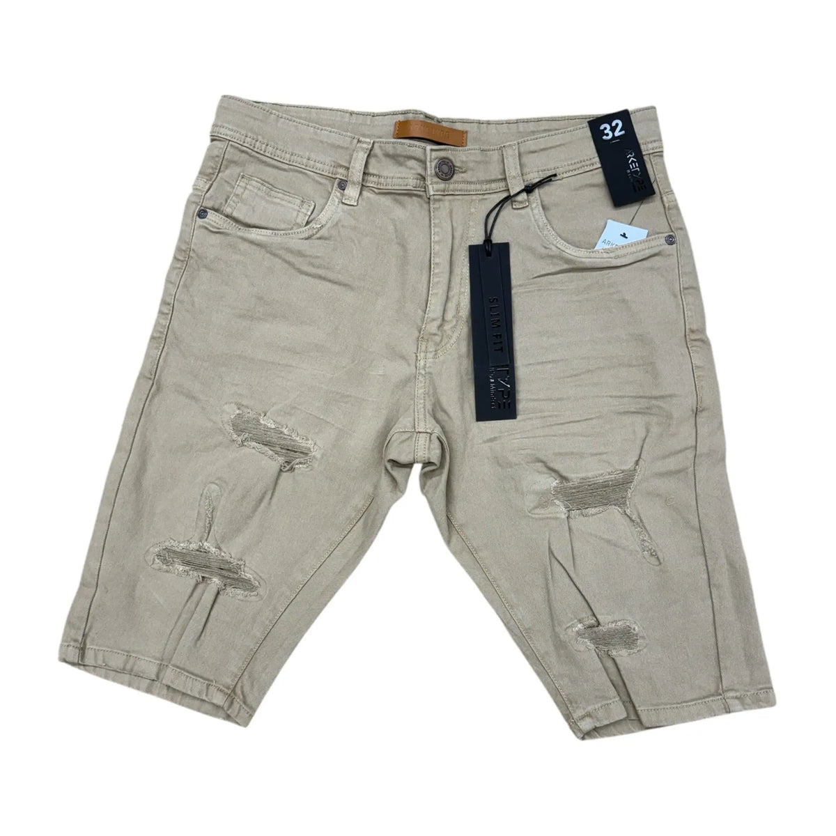 SC02 - Core Twill Ripped Slim-Fit Stretch Shorts