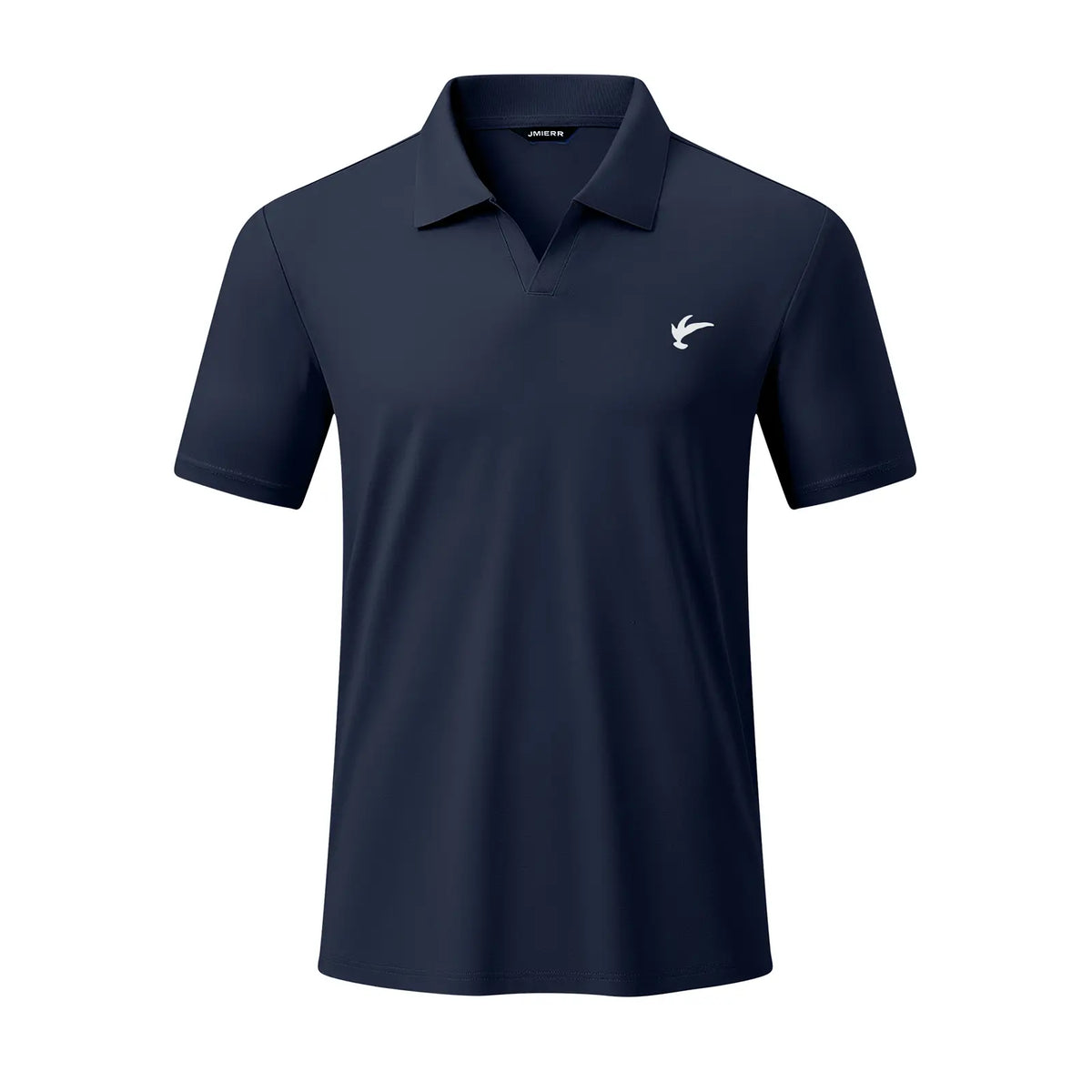 JMIERR Mens Casual Polo Shirt Summer Buttonless Short Sleeve Moisture Wicking Quick Dry Henley Golf Shirts