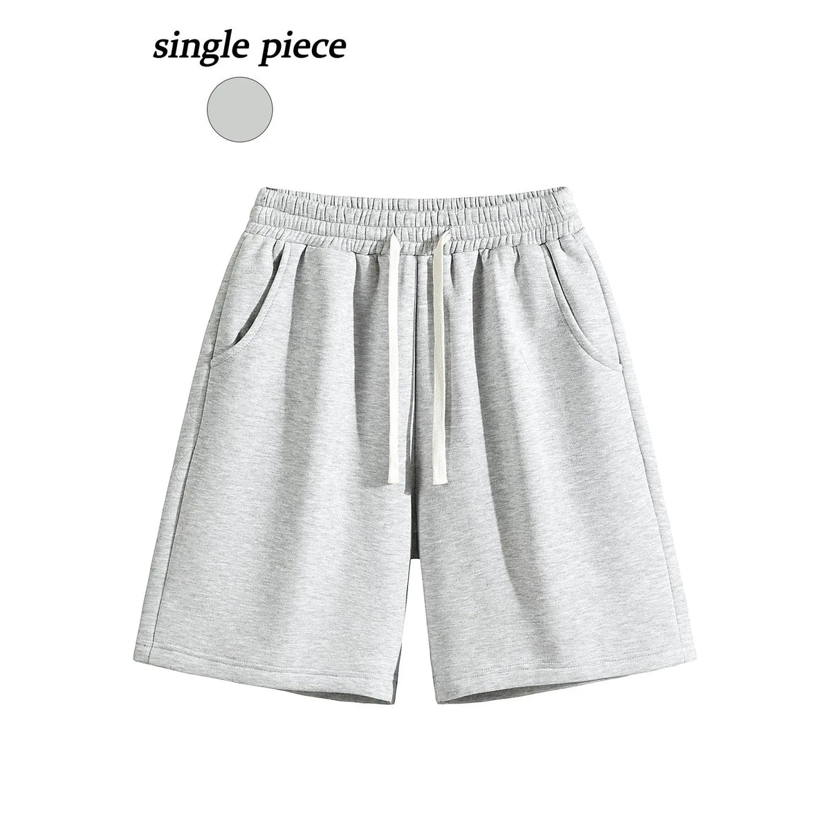 URMCZ Men's Retro Cotton Blend Casual Shorts - Breathable, High-Stretch Drawstring Waistband, Relaxed Straight-Leg, Moisture-Wicking, Plain, Aesthetic, Sporty Chic Unisex Bottoms for Summer Lounging, Workouts