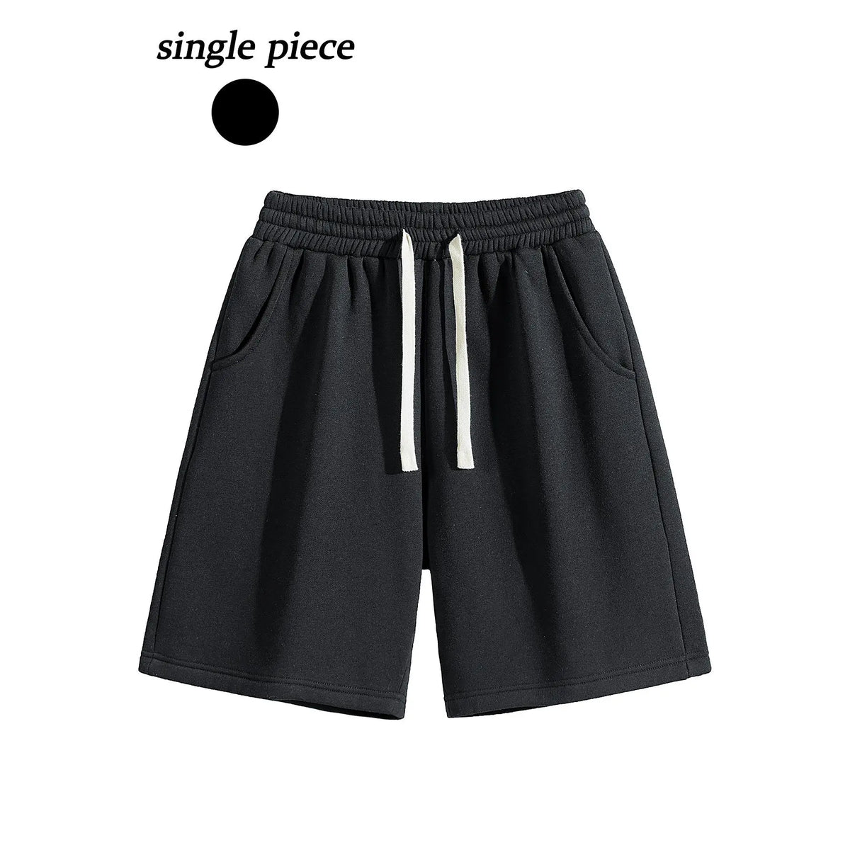 URMCZ Men's Retro Cotton Blend Casual Shorts - Breathable, High-Stretch Drawstring Waistband, Relaxed Straight-Leg, Moisture-Wicking, Plain, Aesthetic, Sporty Chic Unisex Bottoms for Summer Lounging, Workouts