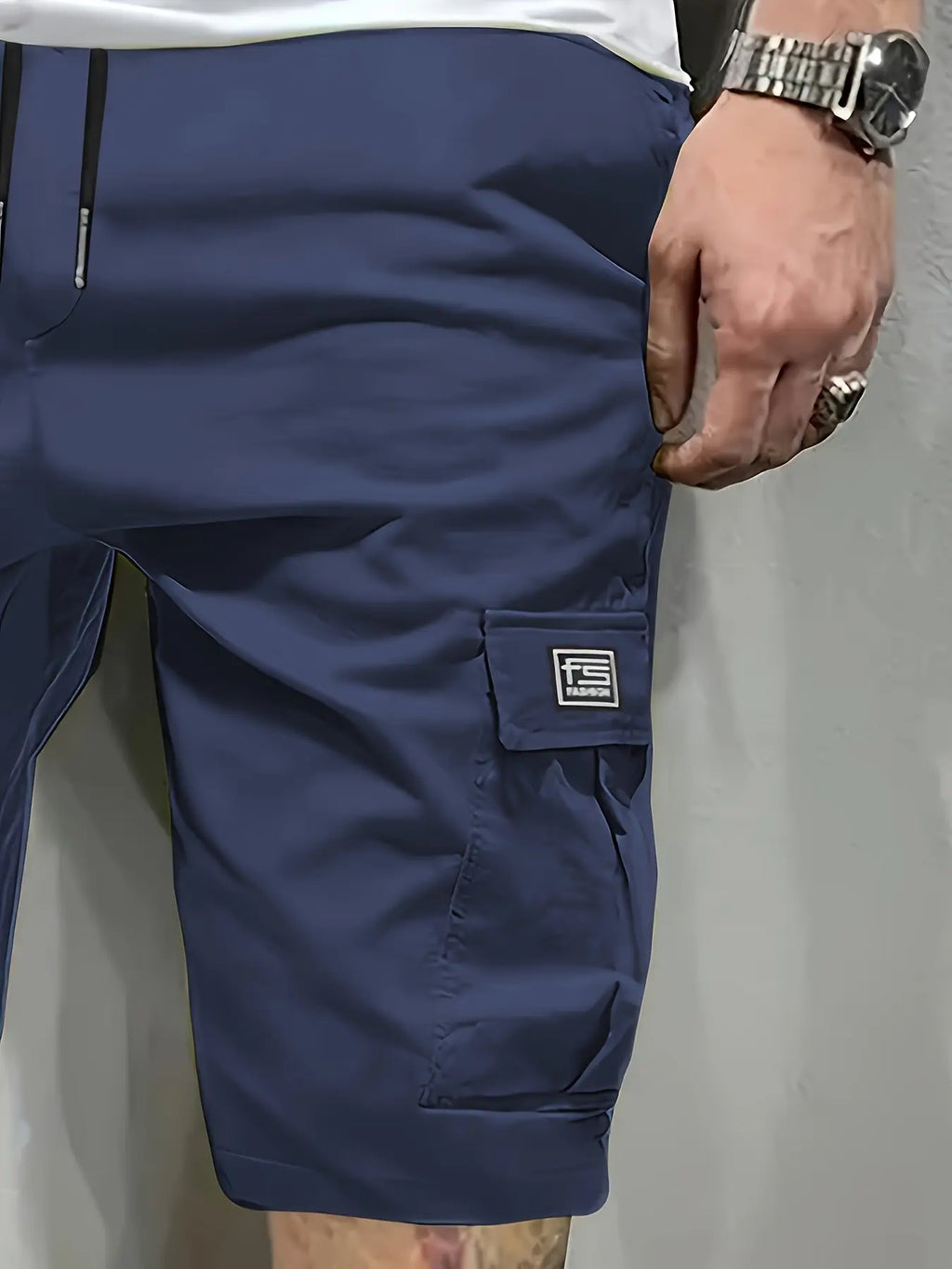 Men’s Lightweight Summer Cargo Shorts - Casual Sport Menswear with 4 Pockets, Back Flap Pocket, Baggy Loose Fit, Wrinkle-Free Durable Fabric; Note: Runs Small, Choose 1 Size Up