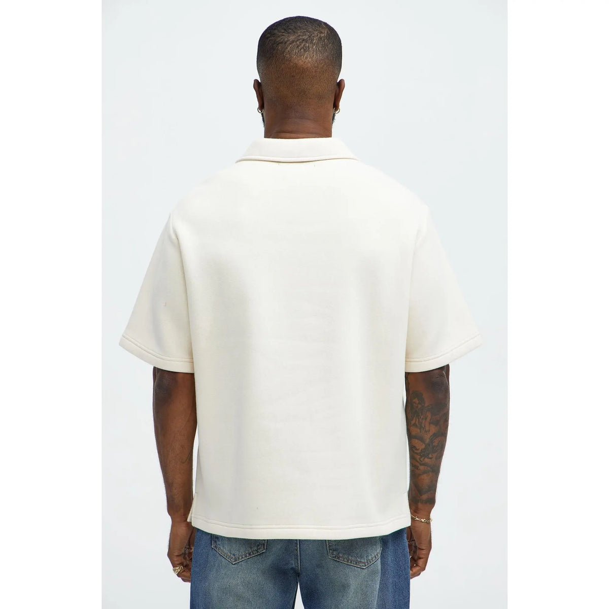 Tyson Happy Mistake Short Sleeve Polo - Cream