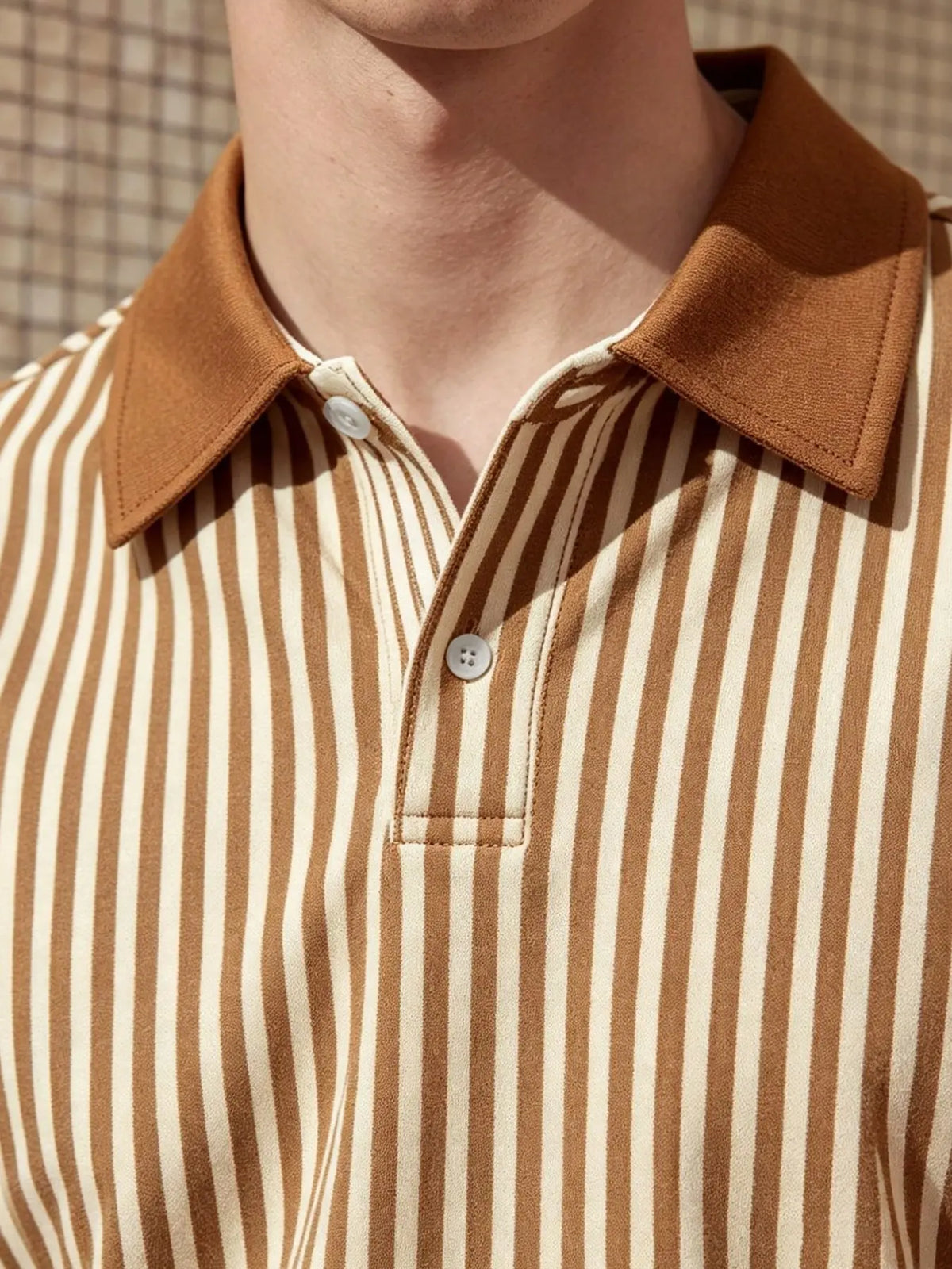 Men's Vintage Striped Slim Fit Polo Shirt, Gothic H Letter Print Contrast Neck Casual Short Sleeve T-Shirt, Retro College Style Summer Top, Printed Polo Shirts