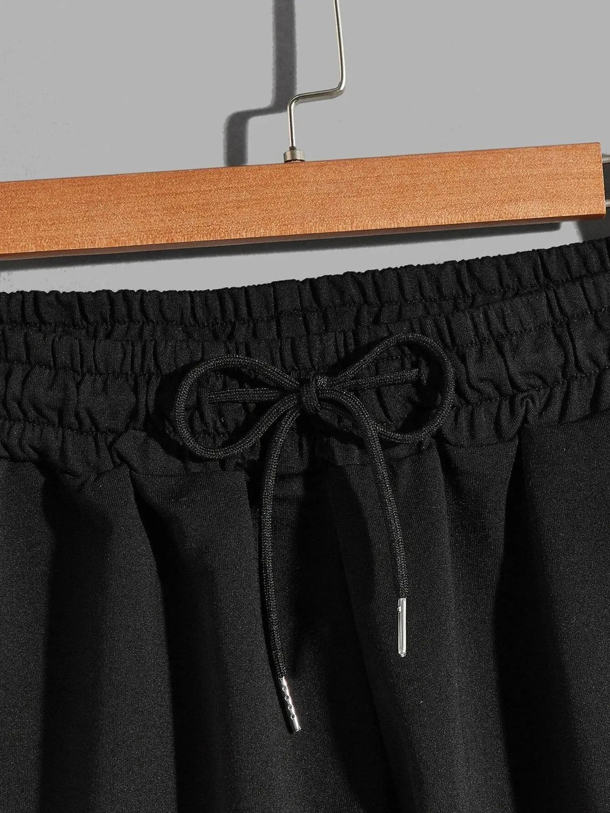 Men's Letter Print Drawstring Waist Shorts, Street Fashion Casual Loose Contrast Tape Straight Leg Shorts for Daily Outdoor Wear, Summer Bottoms for Men, Casual Streetwear Shorts, Drawstring Waistband Shorts, Street Style Shorts