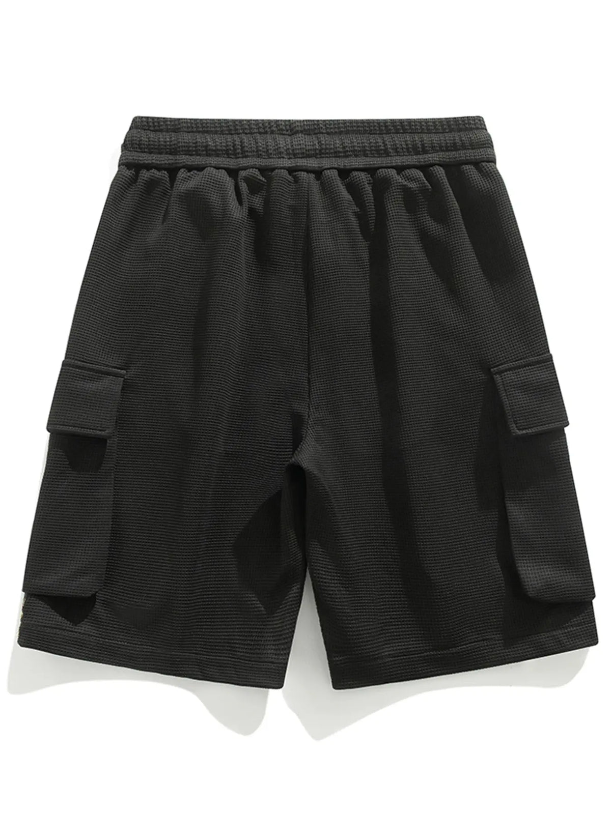 Men's Trendy Cargo Shorts with Cartoon Print, Casual Fitted Pocket Shorts for Summer, Stylish Drawstring Waist Shorts, Fashionable Shorts, Drawstrings Shorts