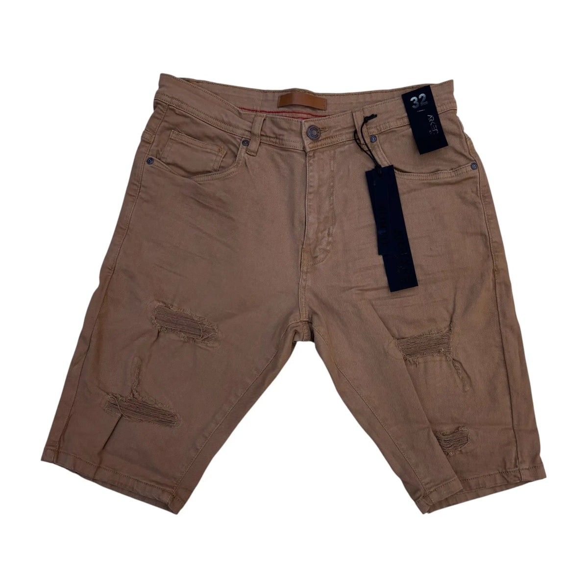 SC02 - Core Twill Ripped Slim-Fit Stretch Shorts
