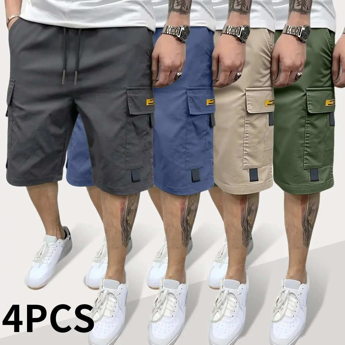 Men's Chic Lightweight Breathable Cargo Shorts - Large-Pocket Utility Bottoms, Ideal for Outdoor & Daily Wear, Father's Day Gifts, Size M