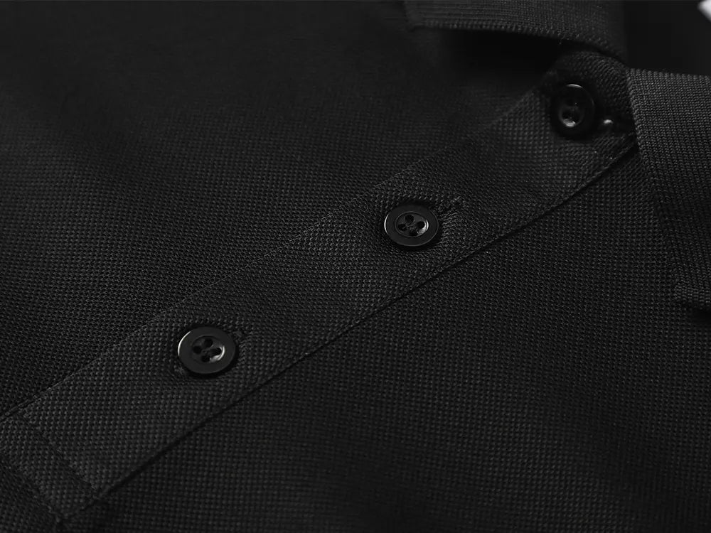 Men's 3-Pack Plain Polo Shirts - Fitted Top with Soft Breathable 100% Polyester Fabric, Short Sleeves, Classic Collar, Button Front, Ideal for Work, Golf