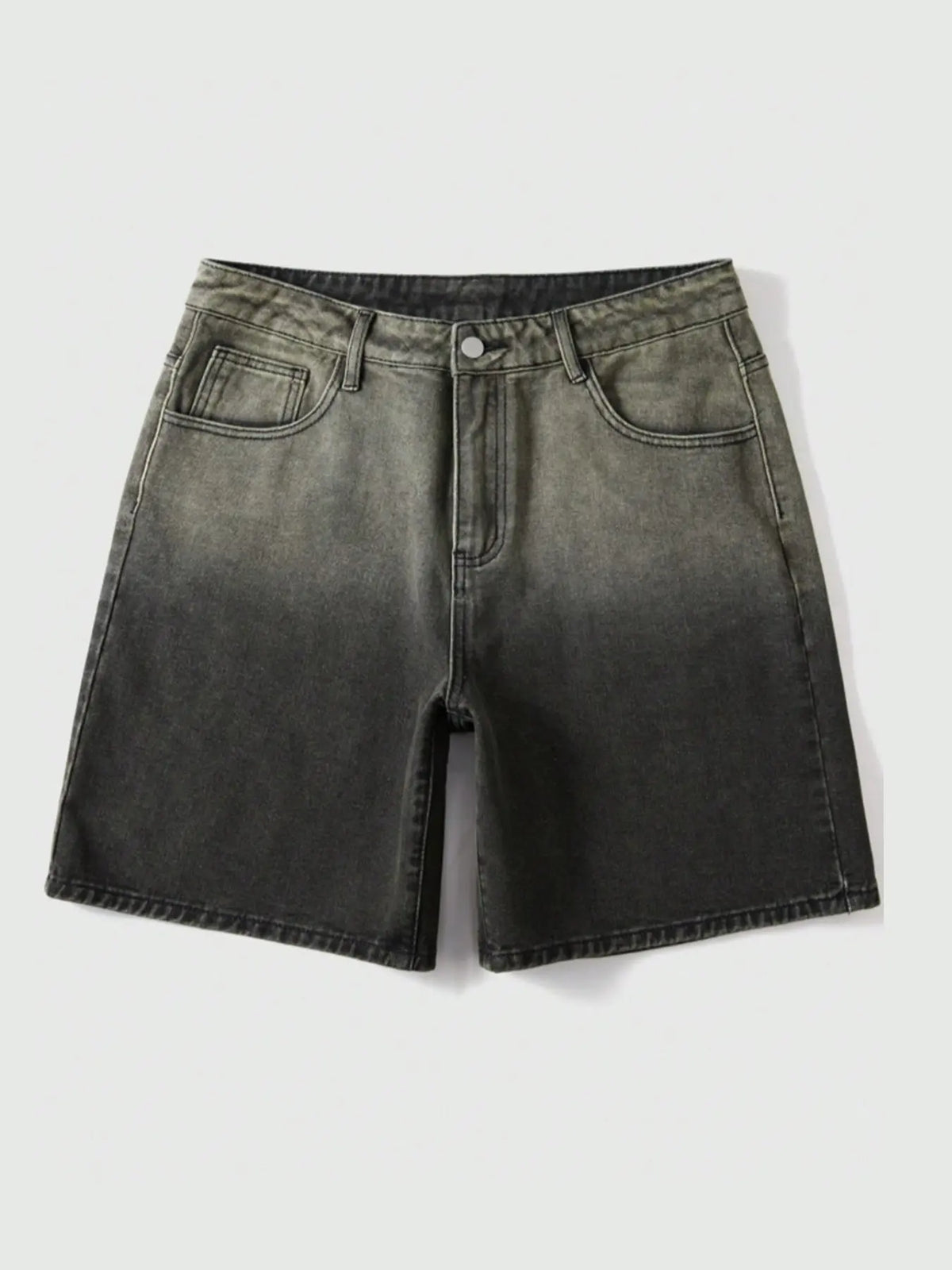 Men's Streetwear Aesthetic Denim Shorts, Casual Loose-Fit Baggy, Breathable Cotton, All-Season Wear, Graphic Pattern, Fashionable Summer Gym Shorts