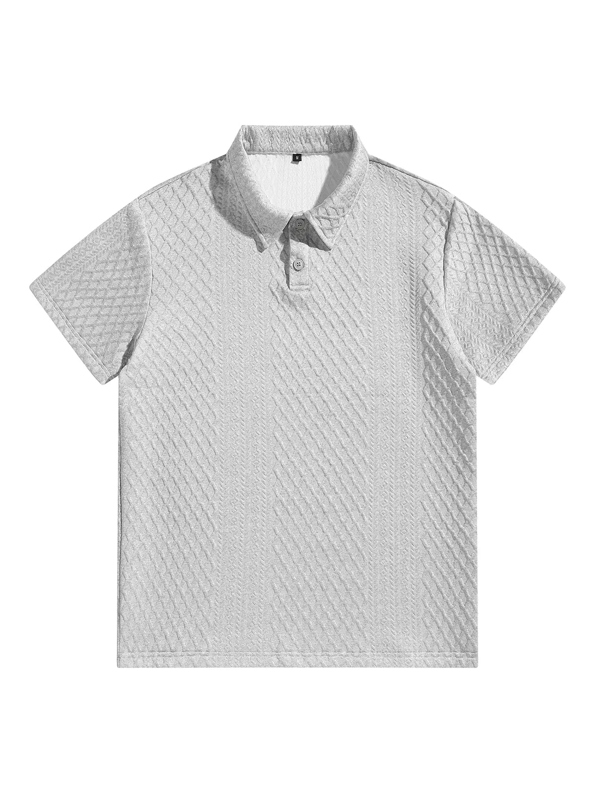 2-pack men’s short-sleeve polo shirts, men’s summer short-sleeve shirts. Men’s diamond jacquard bubble polo shirt, loose fit, no-fit style, solid color turn-down collar short sleeves, skin-friendly, breathable, comfortable, versatile. Suitable for everyda