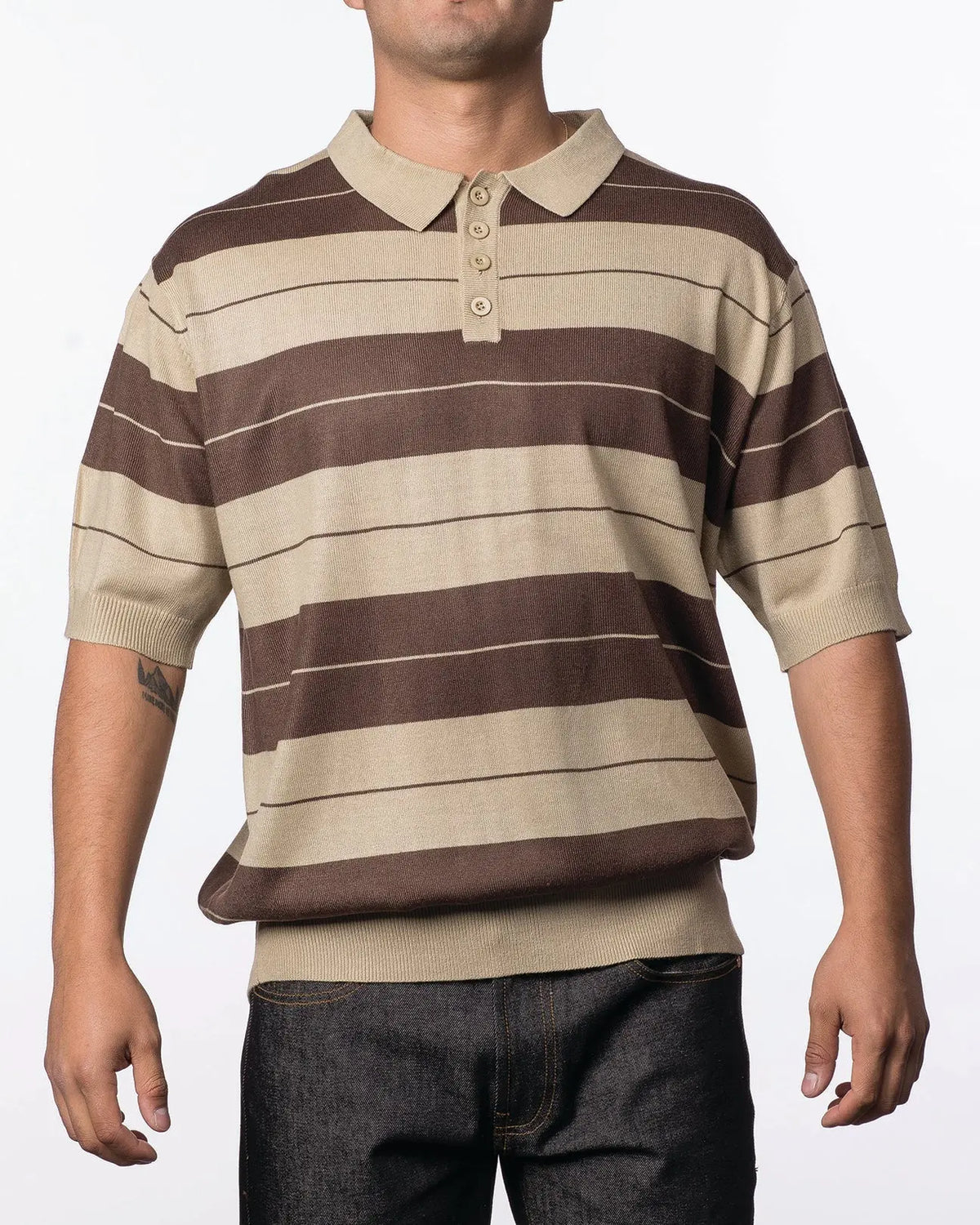 Men's Lowrider Charlie Brown Classic Short-Sleeve Collared Polo Shirt Casual Casual Casual