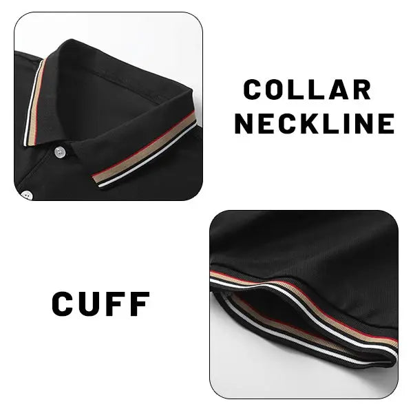 Men's 5-Pack Short-Sleeve Polo Shirts Set, Classic Notched Collar, Soft Lightweight Breathable Moisture-Wicking Fabric, Striped Athletic Activewear Top, Multiple Stylish Colors, Casual Sport Menswear