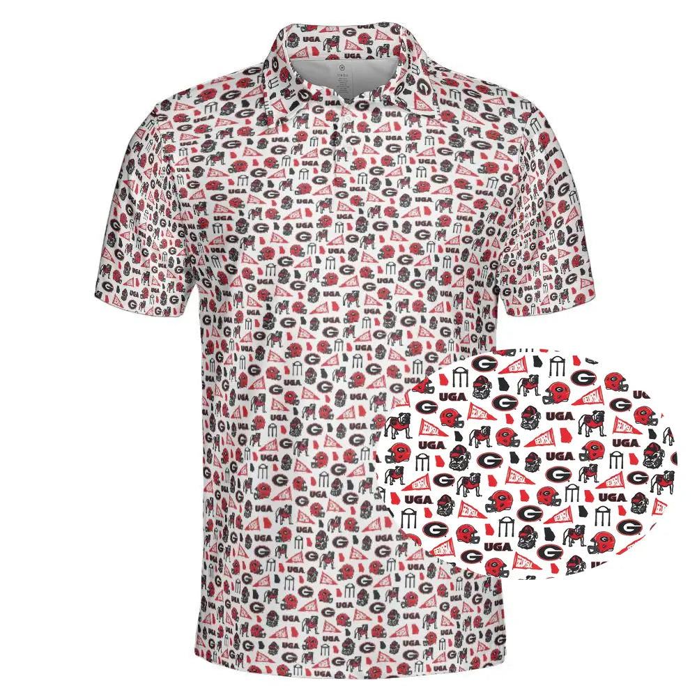 Men’s Georgia Gameday Polo – Classic Collegiate Look