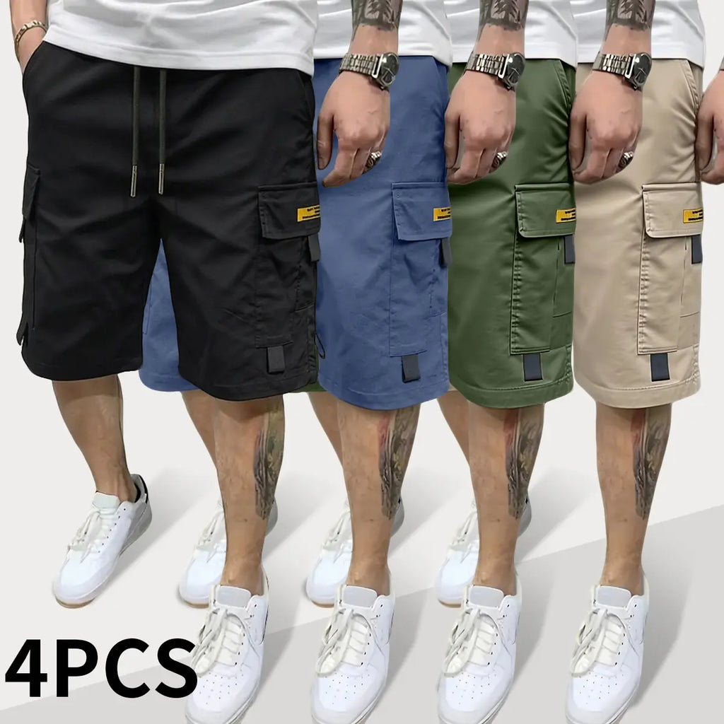 Men's Chic Lightweight Breathable Cargo Shorts - Large-Pocket Utility Bottoms, Ideal for Outdoor & Daily Wear, Father's Day Gifts, Size M