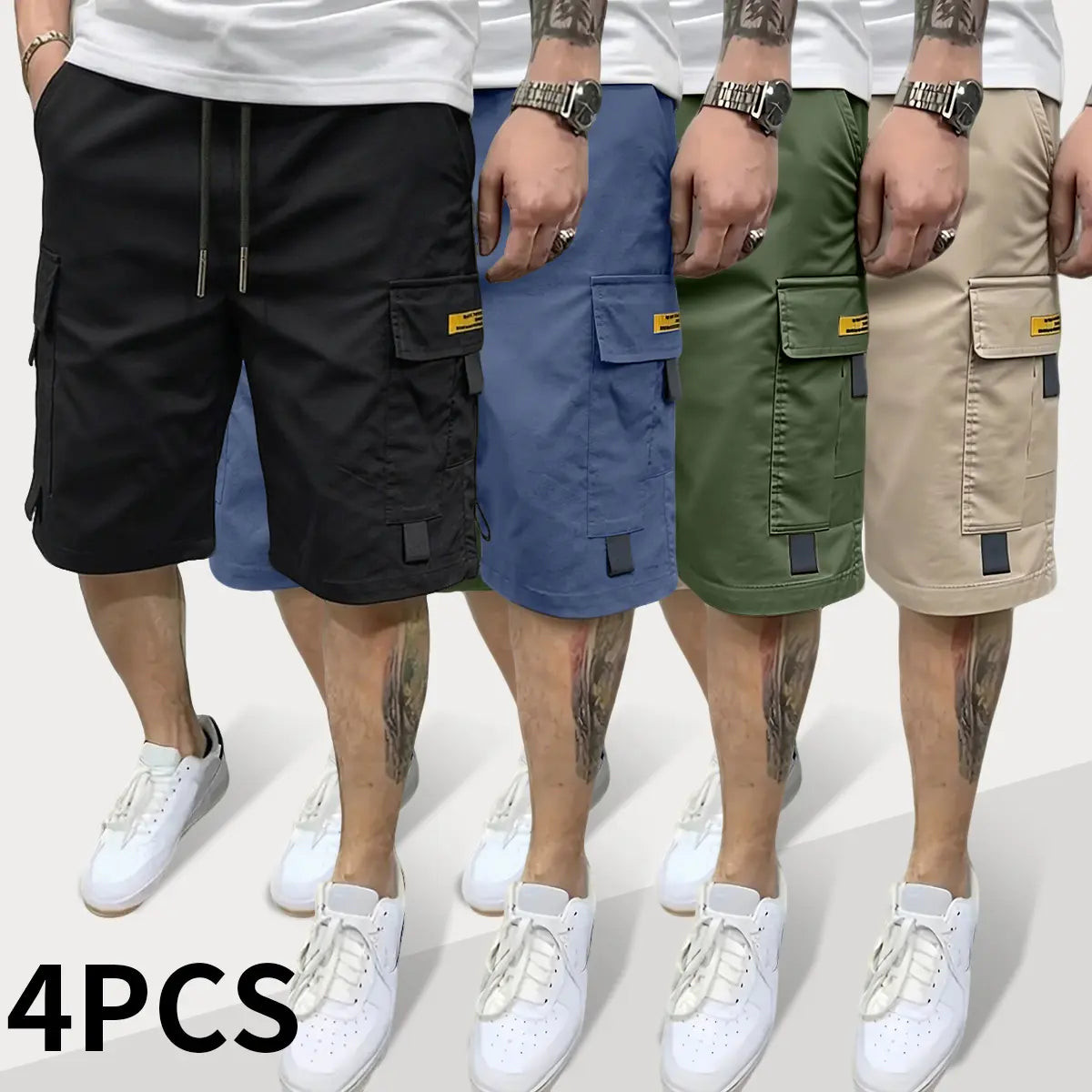 Men's Chic Lightweight Breathable Cargo Shorts - Large-Pocket Utility Bottoms, Ideal for Outdoor & Daily Wear, Father's Day Gifts, Size M