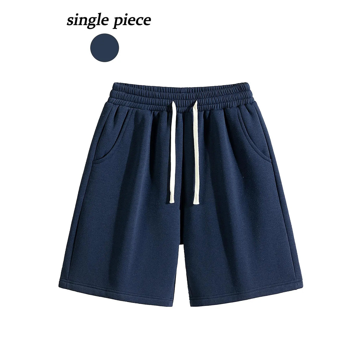 URMCZ Men's Retro Cotton Blend Casual Shorts - Breathable, High-Stretch Drawstring Waistband, Relaxed Straight-Leg, Moisture-Wicking, Plain, Aesthetic, Sporty Chic Unisex Bottoms for Summer Lounging, Workouts