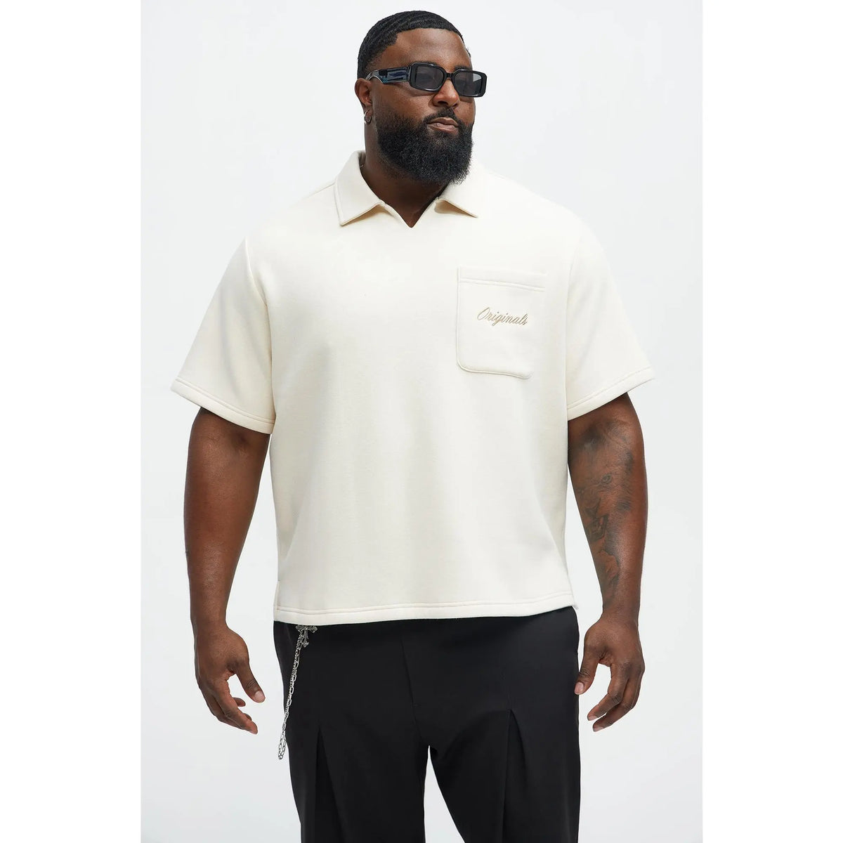 Tyson Happy Mistake Short Sleeve Polo - Cream
