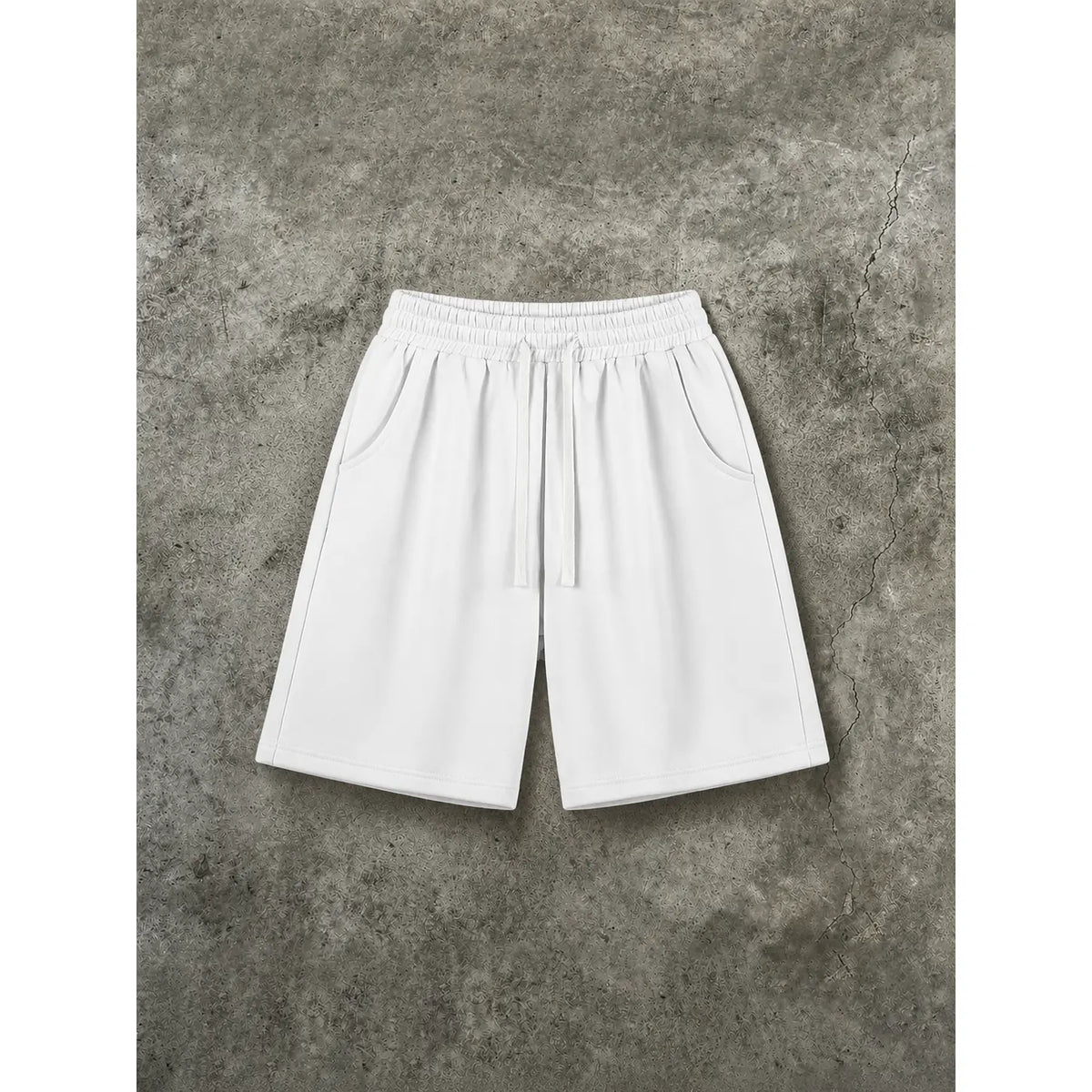 Men's Cotton Blend Casual Relaxed Fit Above-the-Knee Shorts - Drawstring Waistband, Adjustable Bottom, Baggy Draped Cut, Athleisure Menswear Bottoms for Workouts, Lounging