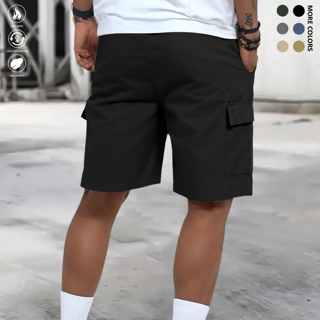 3-Pack Men'S Cargo Shorts Bundle - Brown Black & Green - Slanted Pockets - Versatile Casual Wear - 3-Piece Bottoms for Everyday Use Menswear Overalls shorts men Spring Statements outdoorfun Beige Tropical
