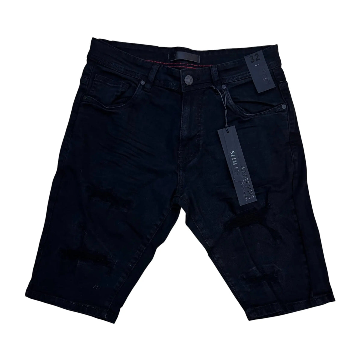 SC02 - Core Twill Ripped Slim-Fit Stretch Shorts