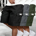 3-Pack Men'S Cargo Shorts Bundle - Brown Black & Green - Slanted Pockets - Versatile Casual Wear - 3-Piece Bottoms for Everyday Use Menswear Overalls shorts men Spring Statements outdoorfun Beige Tropical