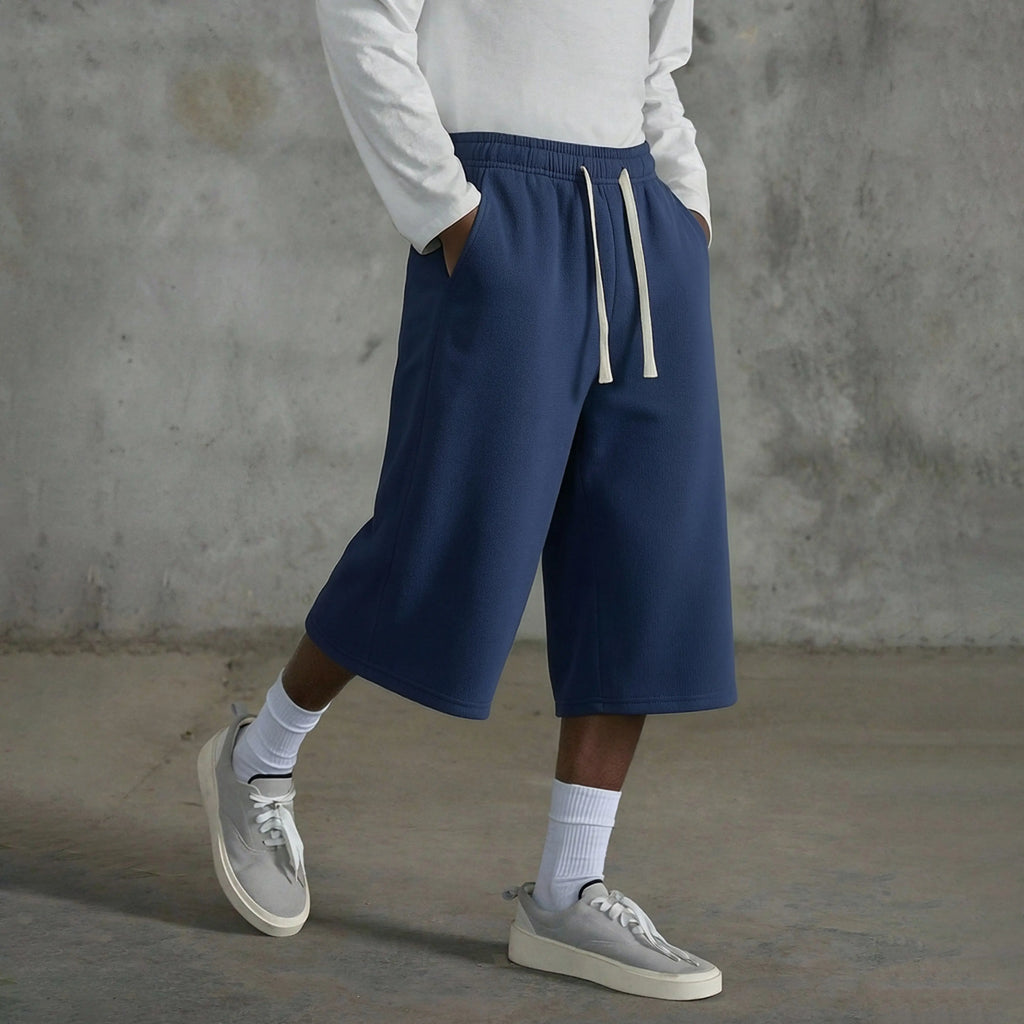 3-pack Men’s casual seven-eighths shorts, summer street style; men’s straight-leg athletic pants; soft, comfortable jogging pants with pockets—suitable for everyday life, work, travel, running, leisure, and outdoor activities.