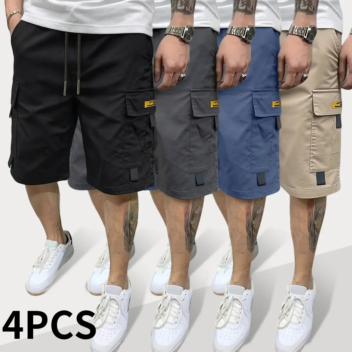 Men's Chic Lightweight Breathable Cargo Shorts - Large-Pocket Utility Bottoms, Ideal for Outdoor & Daily Wear, Father's Day Gifts, Size M
