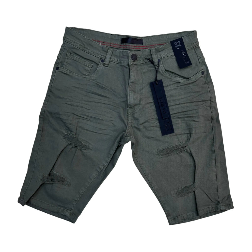 SC02 - Core Twill Ripped Slim-Fit Stretch Shorts