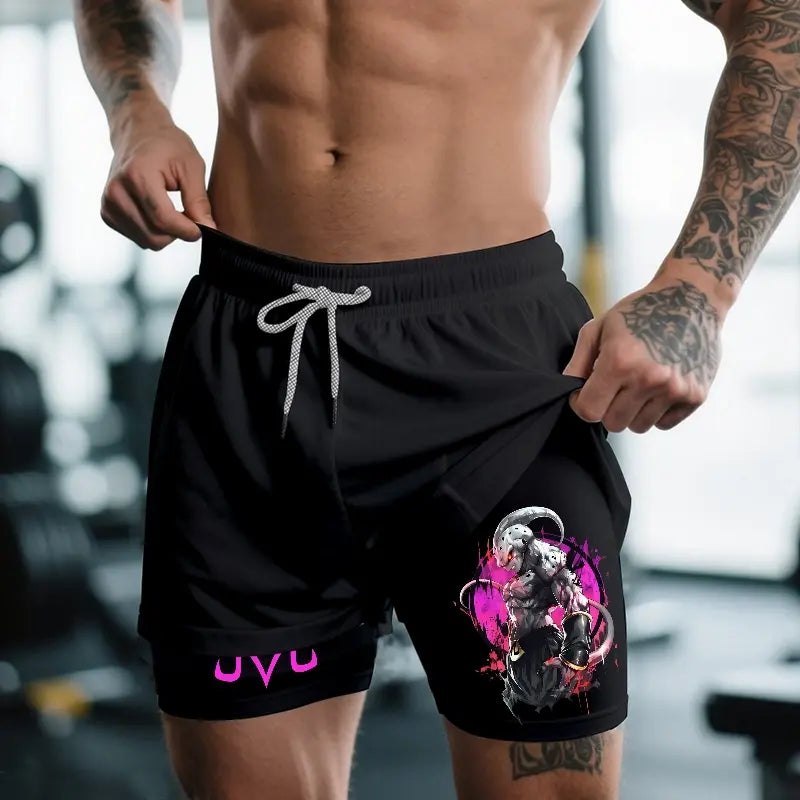 Dragon Ball DBZ Majin buu jorts outfit men 80s 90s short shorts summer camo shorts Anime graphic sweatshorts men gifts