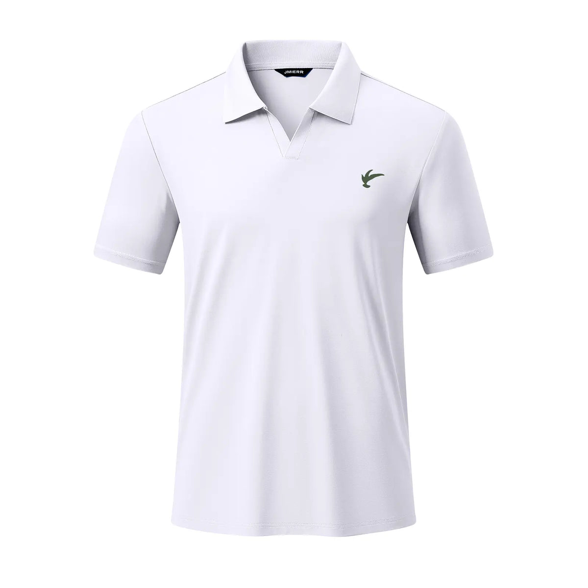 JMIERR Mens Casual Polo Shirt Summer Buttonless Short Sleeve Moisture Wicking Quick Dry Henley Golf Shirts
