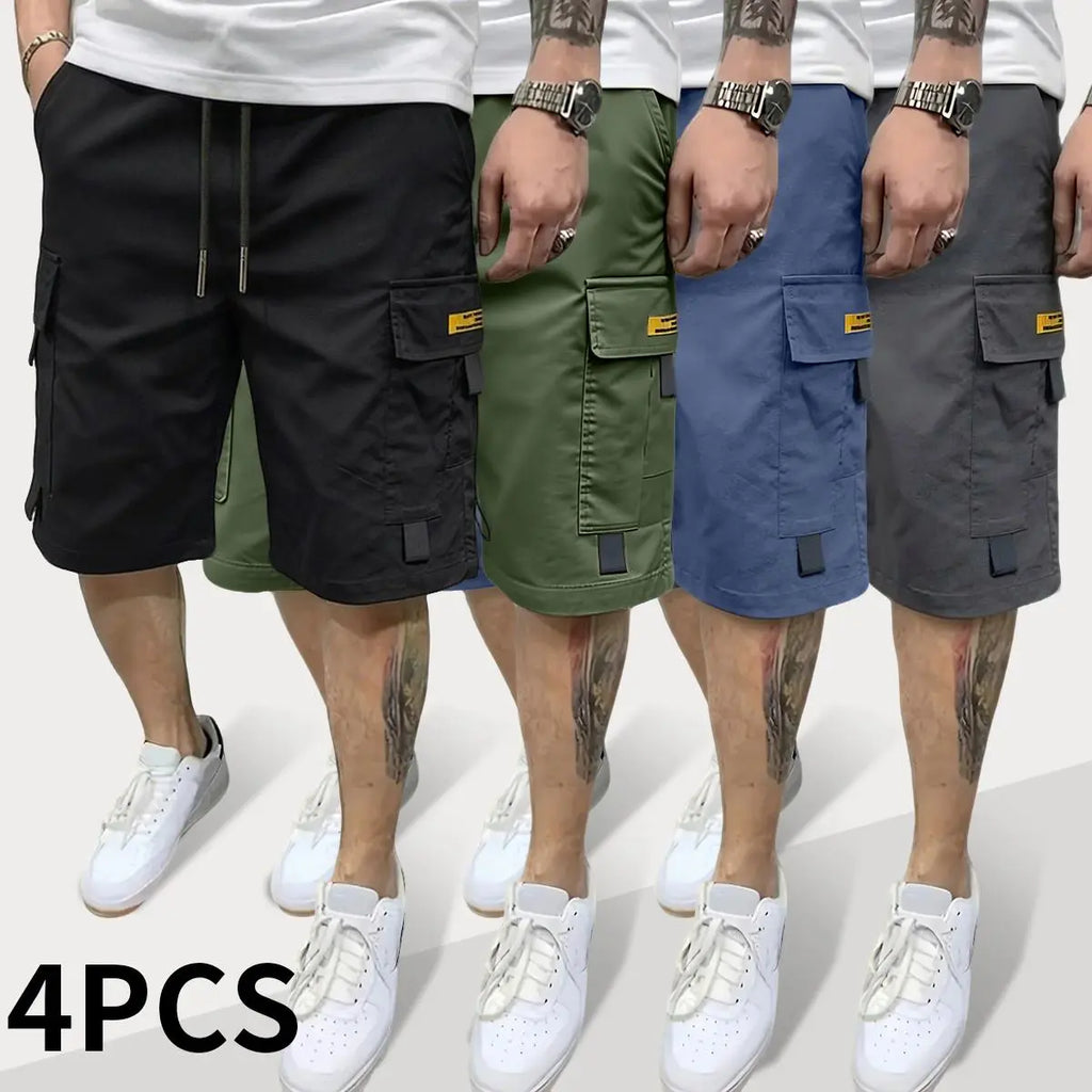 Men's Chic Lightweight Breathable Cargo Shorts - Large-Pocket Utility Bottoms, Ideal for Outdoor & Daily Wear, Father's Day Gifts, Size M